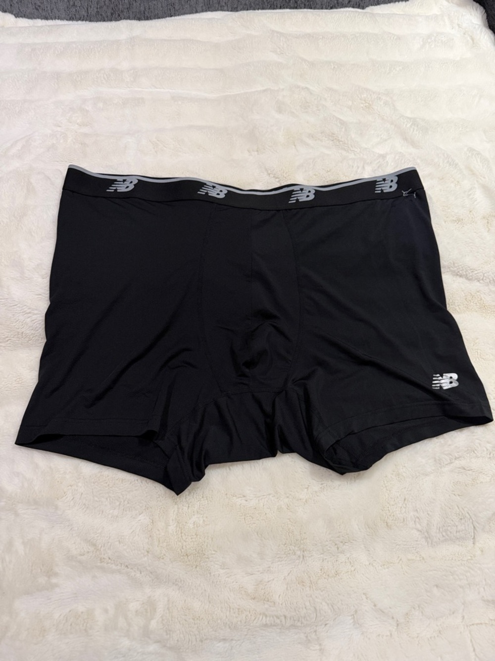 New Balance Black Men's Performance Boxer Briefs with Logo Waistband